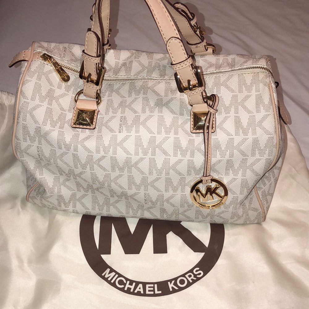 Cream signature Michael Kors Large duffle